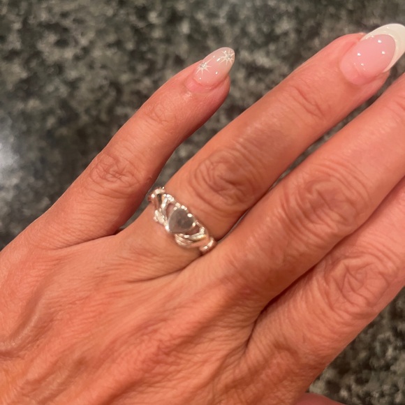 Sterling Silver Fenian Claddagh Ring without Crown - Picture 2 of 15